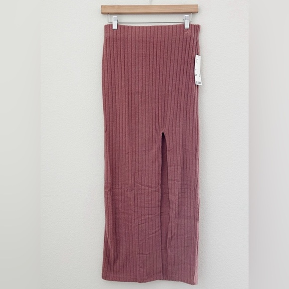 Urban Outfitters Ribbed Maxi Skirt In Mauve - Picture 6 of 7